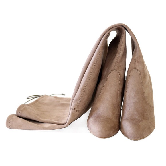 Amaya-01 taupe stretch over the knee boots - Picture 6 of 8